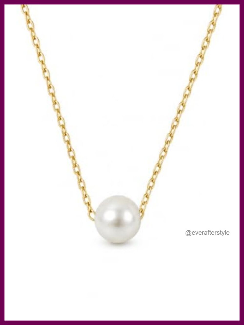 Freshwater Pearl Pendant Necklace 16in Chain Gold Plated